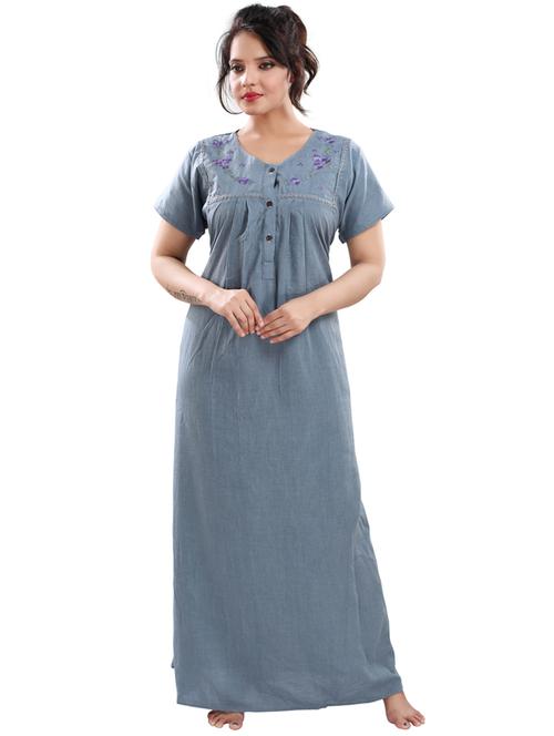embroidered nightwear gown - 17129441 - Very Small Image - 1