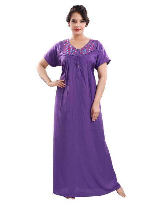 embroidered nightwear gown - 17129442 - Very Small Image - 1