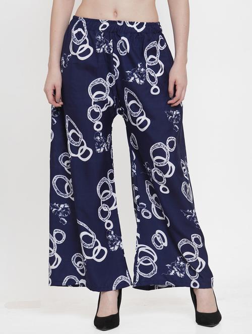 printed flared palazzo - 17130399 - Very Small Image - 1