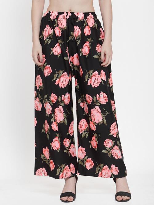 floral flared palazzo - 17130418 - Very Small Image - 1