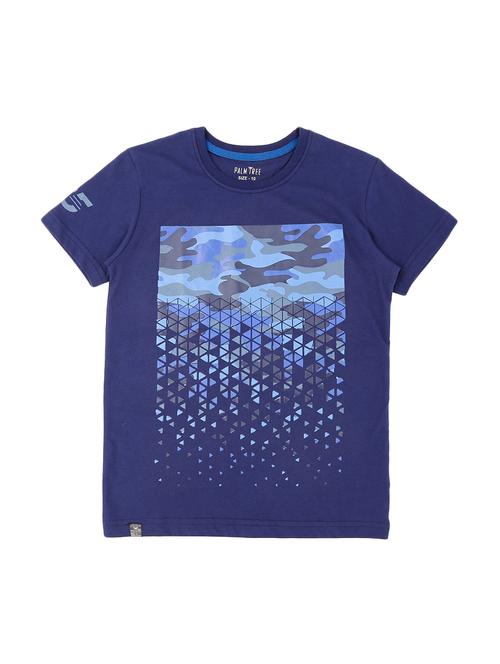 dark blue cotton tshirt - 17130694 - Very Small Image - 1