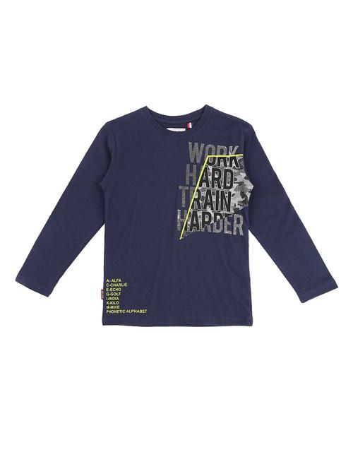 dark blue cotton tshirt - 17130706 - Very Small Image - 1