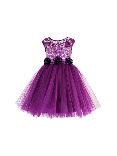 purple net frock - 17132808 - Very Small Image - 1