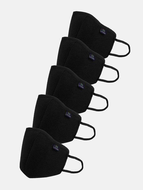 black polypropylene anti-pollution men mask (pack of 5) - 17133642 - Very Small Image - 1