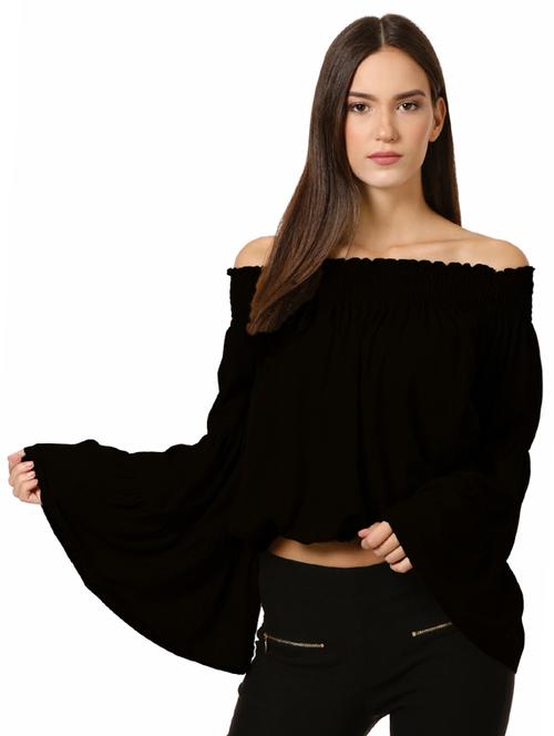off shoulder bell sleeves top - 17133996 - Very Small Image - 1