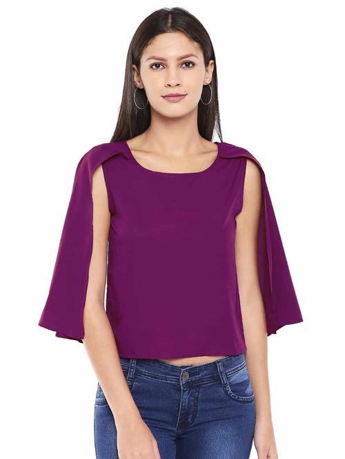 capelet sleeves solid top - 17134233 - Very Small Image - 1