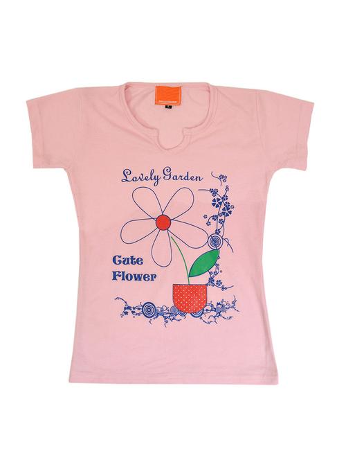pink cotton regular tee - 17134988 - Very Small Image - 1
