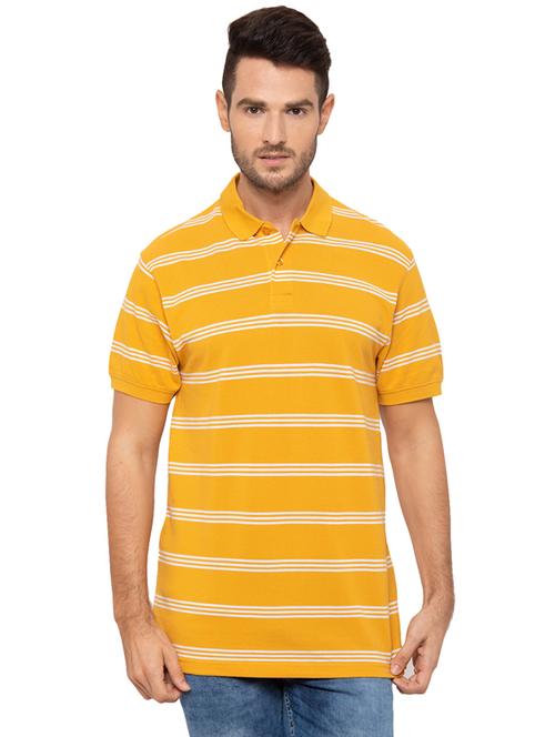 yellow striped polo t-shirt - 17136571 - Very Small Image - 1