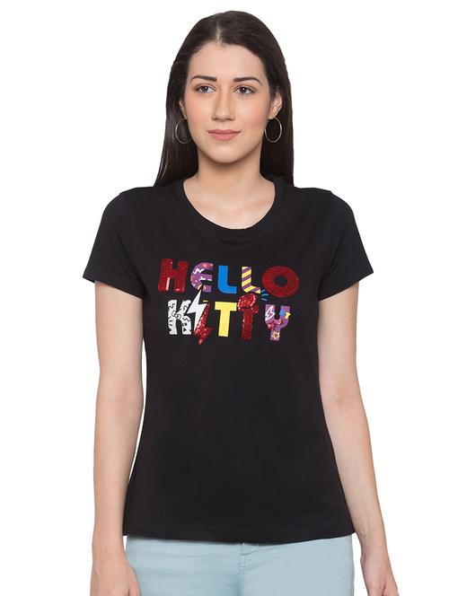 embellished quirky patch tee - 17136674 - Very Small Image - 1