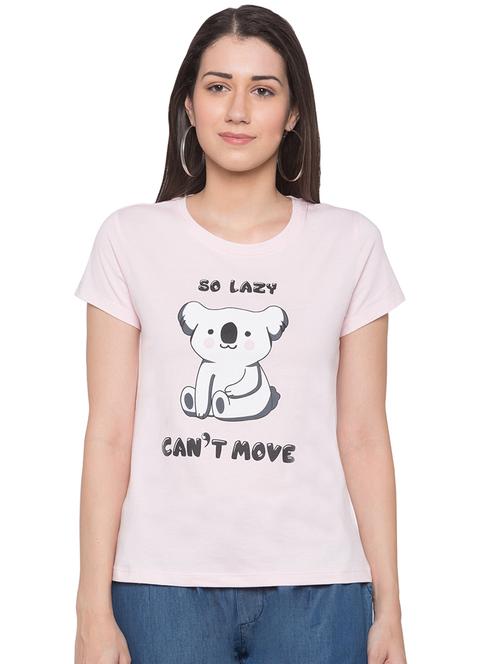 quirky print round neck tee - 17136678 - Very Small Image - 1
