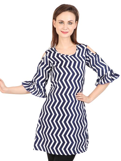 chevron a-line kurti - 17137221 - Very Small Image - 1