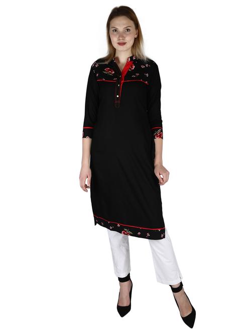 solid straight kurta - 17137227 - Very Small Image - 1