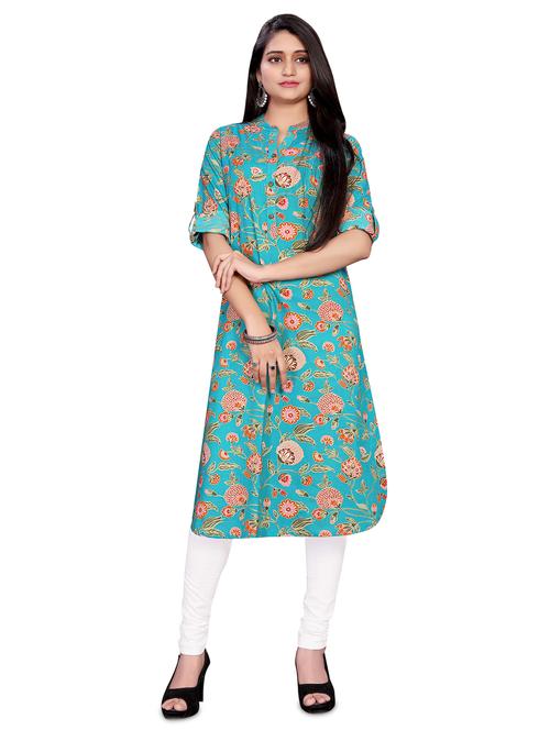 women's straight kurta - 17137302 - Very Small Image - 1
