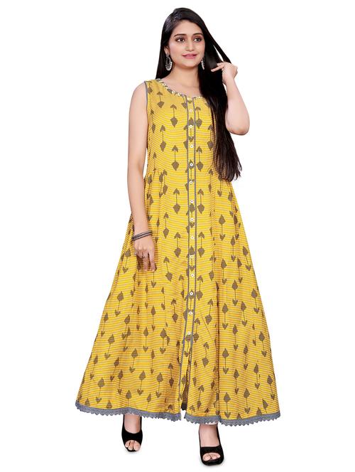 front opening flared kurta - 17137304 - Very Small Image - 1