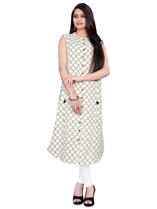 checkered a-line kurta - 17137316 - Very Small Image - 1