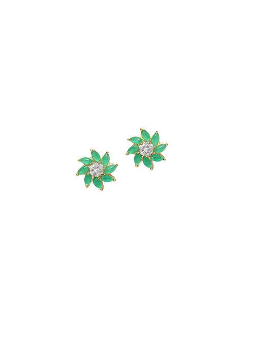 green metal studs earring - 17137473 - Very Small Image - 1