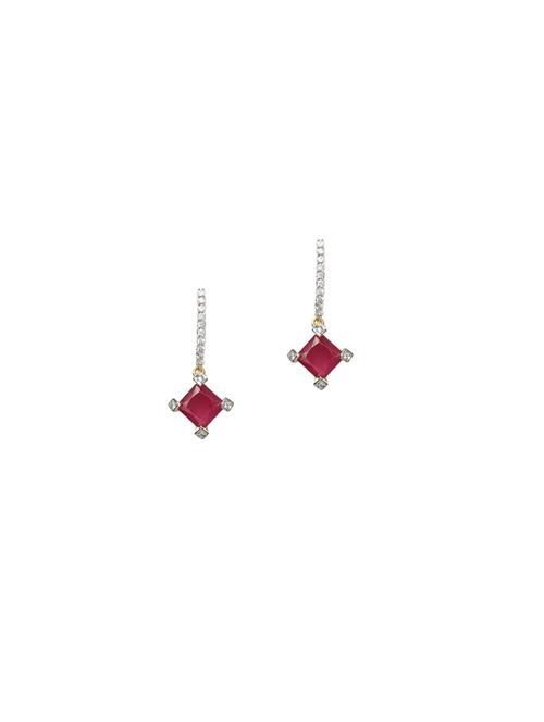 pink metal drop earring - 17137504 - Very Small Image - 1