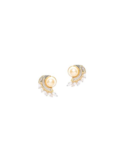 gold metal studs earring - 17137531 - Very Small Image - 1