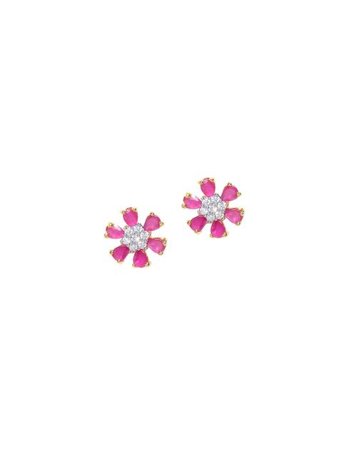 pink metal studs earring - 17137537 - Very Small Image - 1