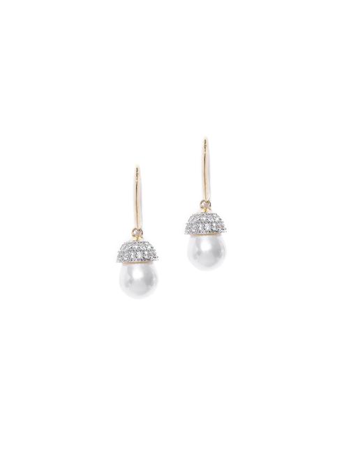 gold metal drop earring - 17137563 - Very Small Image - 1