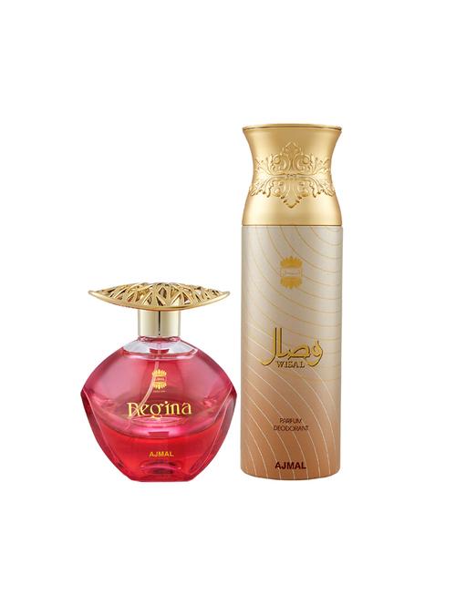 ajmal regina edp perfume 100ml for women and wisal deodorant musky 200ml for women+ 2 parfum testers free - 17137808 - Very Small Image - 1