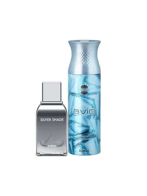 ajmal silver shade edp 100ml for men and avid homme deodorant 200ml for men+ 2 parfum testers free - 17137828 - Very Small Image - 1