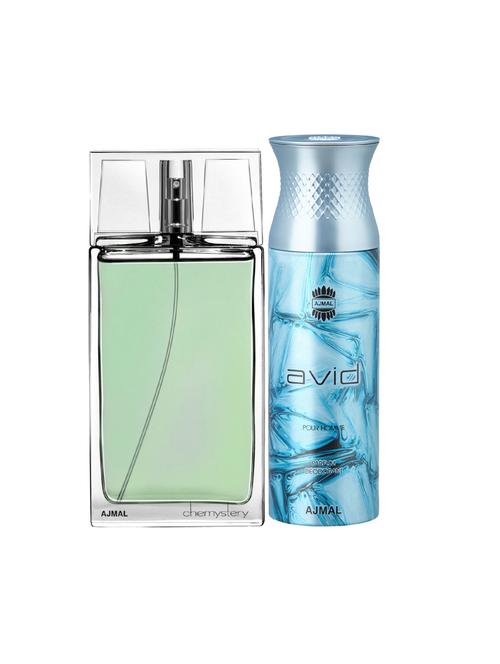 ajmal chemystery edp spicy 90ml for men and avid homme deodorant 200ml for men+ 2 parfum testers free - 17137835 - Very Small Image - 1