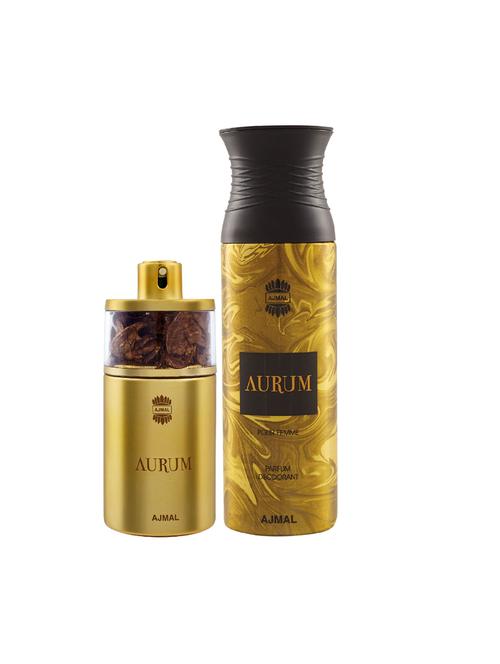 ajmal aurum edp perfume 75ml for women and aurum femme deodorant 200ml for women + 2 parfum testers free - 17137851 - Very Small Image - 1