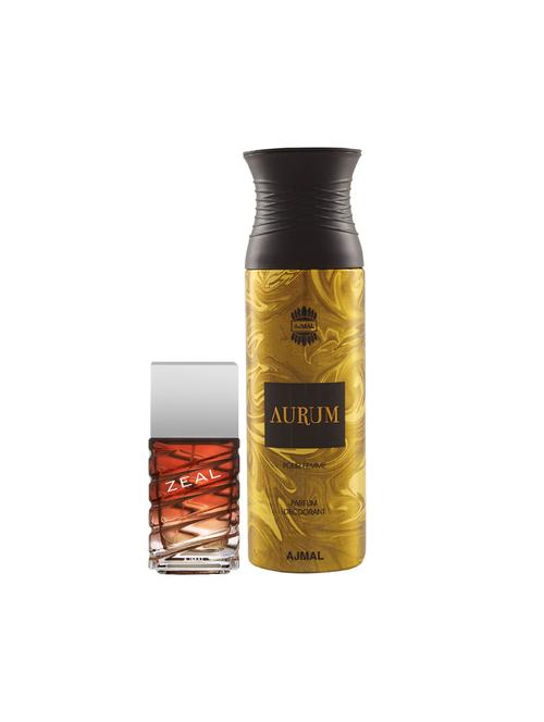 ajmal zeal edp aquatic woody perfume 100ml for men and aurum femme deodorant 200ml for women+ 2 parfum testers free - 17137874 - Very Small Image - 1