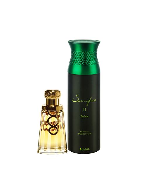 ajmal khallab edp oudh 50ml for unisex and sacrifice ii for him deodorant aromatic 200ml for men+ 2 parfum testers free - 17137906 - Very Small Image - 1