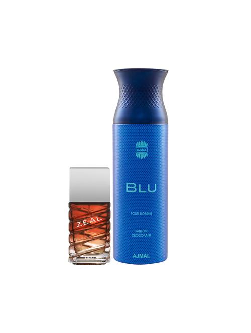 ajmal zeal edp 100ml for men and blu homme deodorant 200ml for men+ 2 parfum testers free - 17138029 - Very Small Image - 1