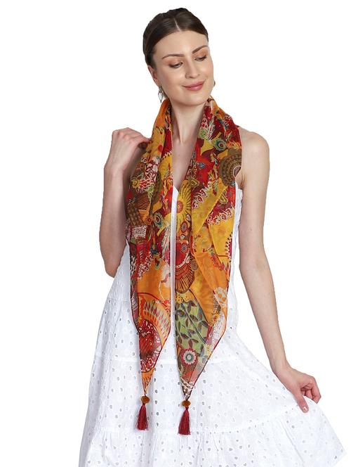 yellow chiffon scarf - 17139829 - Very Small Image - 1
