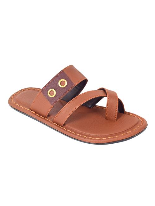 tan toe separator slippers - 17140443 - Very Small Image - 1