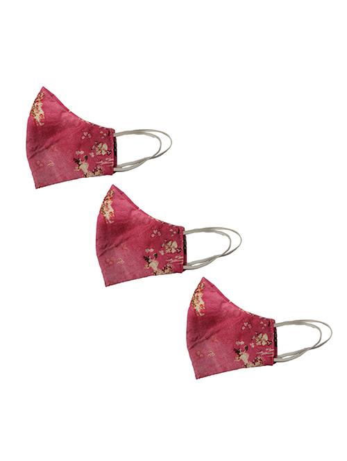 pink anti-pollution women mask ( pack of 3) - 17141047 - Very Small Image - 1