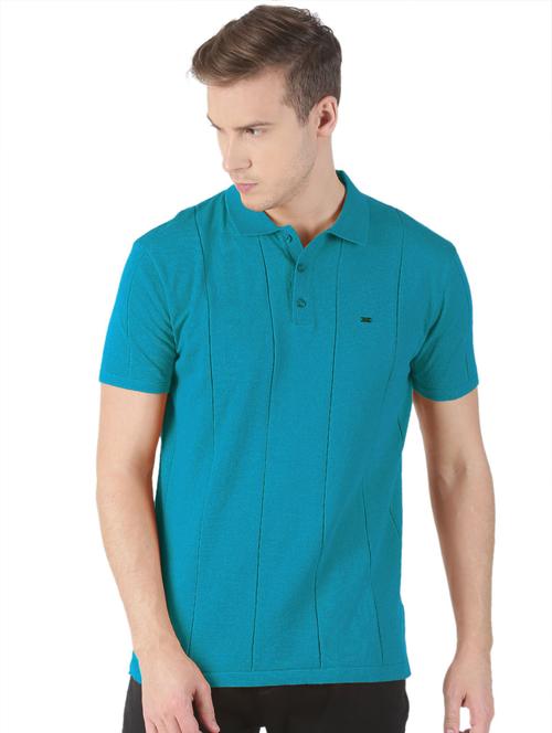 turquoise solid polo t-shirt - 17142542 - Very Small Image - 1