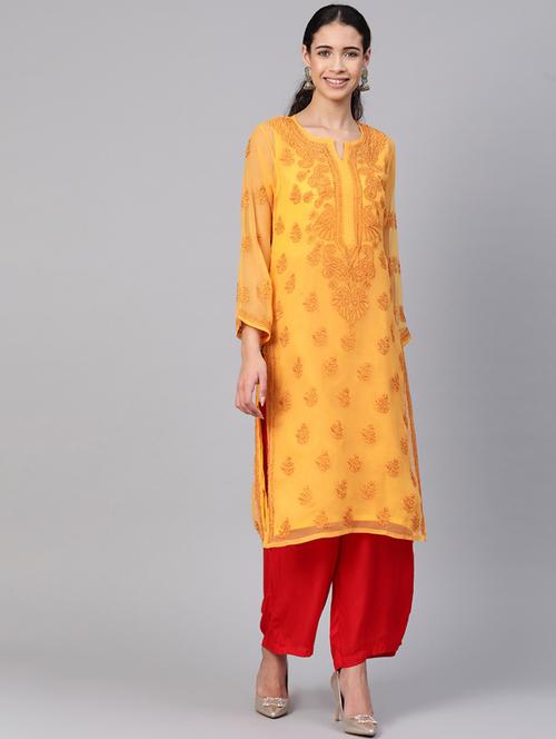 women's straight kurta - 17142760 - Very Small Image - 1