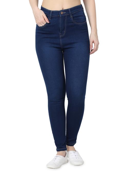 dark blue cotton blend jeans - 17142784 - Very Small Image - 1
