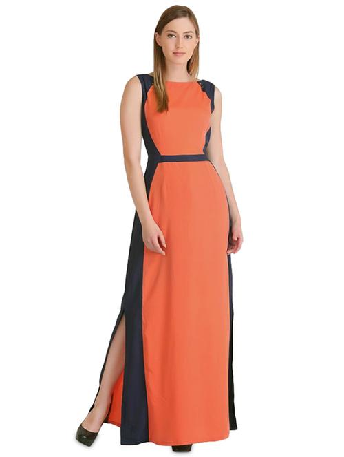 side slit maxi dress - 17143902 - Very Small Image - 1