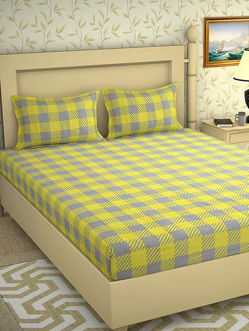 cotton double bedsheets with 2 pillow covers - 17144937 - Very Small Image - 1