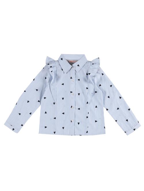 blue cotton regular tops & tee - 17145484 - Very Small Image - 1
