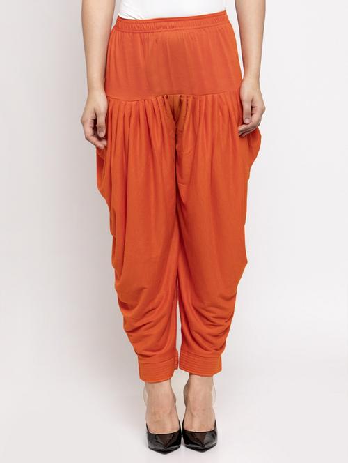 orange lycra salwar salwars - 17146770 - Very Small Image - 1