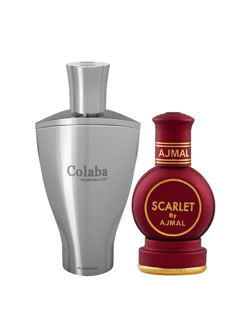 ajmal colaba mukhallat cp 14ml for unisex and scarlet cp 12ml for unisex+ 2 parfum testers free - 17146833 - Very Small Image - 1
