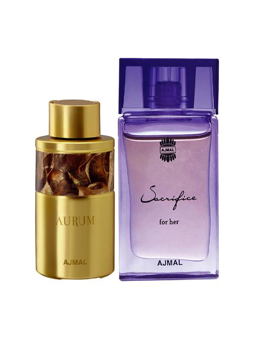 ajmal aurum cp 10ml for women and sacrifice for her cp 10ml for women + 2 parfum testers free - 17146861 - Very Small Image - 1