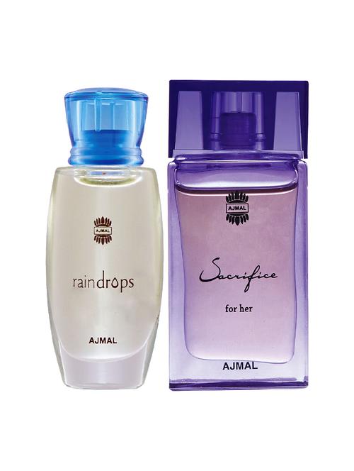 ajmal raindrops cp 10ml for women and sacrifice for her cp 10ml for women + 2 parfum testers free - 17146869 - Very Small Image - 1