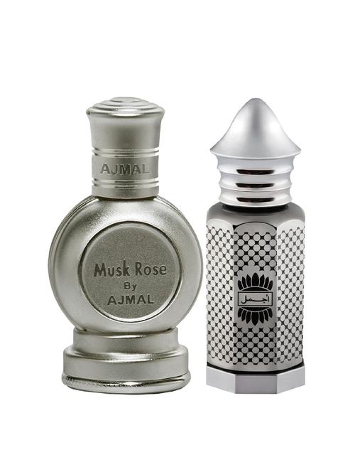 ajmal rose cp alcohol-free attar 12ml for unisex and asher cp alcohol-free attar 12ml for unisex + 2 parfum testers free - 17146902 - Very Small Image - 1