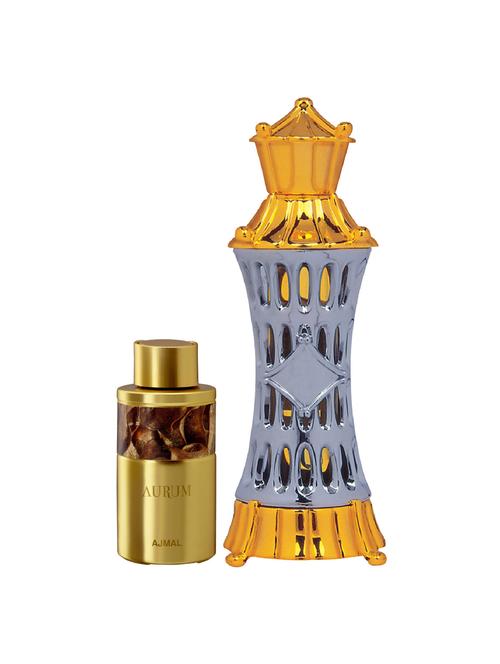 ajmal aurum cp alcohol-free attar 10ml for women and mizyaan cp alcohol-free attar 14ml for unisex + 2 parfum testers free - 17146924 - Very Small Image - 1