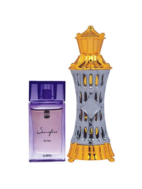 ajmal sacrifice for her cp 10ml for women and mizyaan cp 14ml for unisex + 2 parfum testers free - 17146938 - Very Small Image - 1