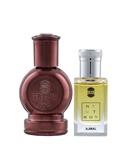 ajmal tempest cp alcohol-free attar 12ml for unisex and neutron cp alcohol-free attar 10ml for men+ 2 parfum testers free - 17147032 - Very Small Image - 1