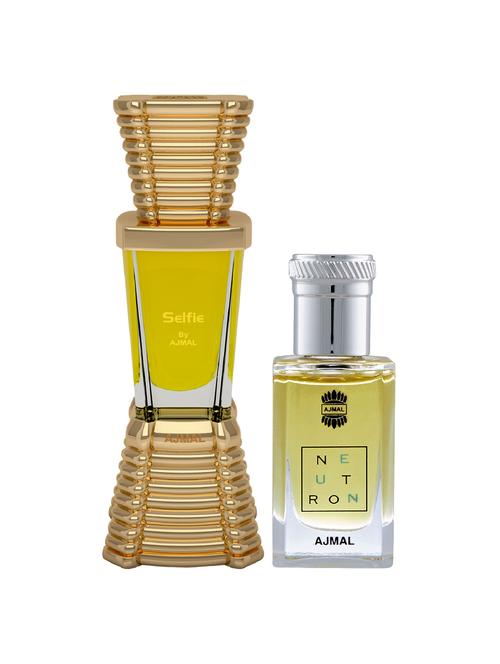 ajmal selfie cp alcohol-free attar 10ml for men and neutron cp alcohol-free attar 10ml for men+ 2 parfum testers free - 17147035 - Very Small Image - 1