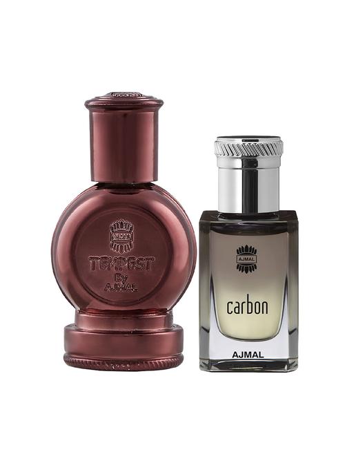 ajmal tempest cp alcohol-free attar 12ml for unisex and carbon cp alcohol-free attar 10ml for men + 2 parfum testers free - 17147095 - Very Small Image - 1